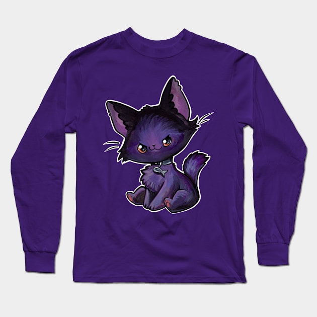 Black cat Long Sleeve T-Shirt by BiancaRomanStumpff